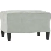vidaXL Repose-pied Gris clair 60x50x41 cm Velours