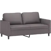 vidaXL Canapé 2 places Gris 140 cm Similicuir