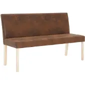 vidaXL Banc 139,5 cm Marron Similicuir daim
