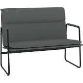 vidaXL Banc Gris foncé 100x64x80 cm Tissu