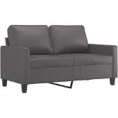 vidaXL Canapé 2 places Gris 120 cm Similicuir