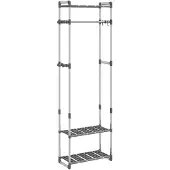 vidaXL Porte-vêtements à 3 niveaux Argenté 59x29x192 cm Aluminium