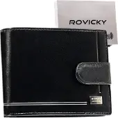 Rovicky Pánska kožená peňaženka Guddataag čierna Taille unique
