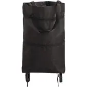 INF Sac de courses pliable avec roulettes - Le noir