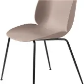 Gubi Beetle Dining Chair Non Rembourrée Conic Base Black Matt | Sweet Pink
