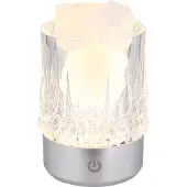 Globo Lampe de table LED, effet cristal, variateur tactile, H 10,5 cm