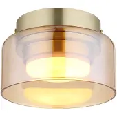 Globo Plafonnier LED, doré, rond, 1 flamme, D 13 cm