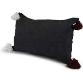 Safaary Coussin Pom-Pom Marocain Anthracite 60 x 40cm
