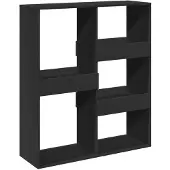vidaXL Cloison de séparation noir 100x33x115 cm bois ingénierie