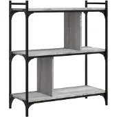 vidaXL Bibliothèque 3 niveaux sonoma gris 76x32x88cm bois d'ingénierie