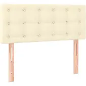 vidaXL Tête de lit Crème 90x5x78/88 cm Similicuir