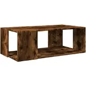 vidaXL Table basse chêne fumé 89,5x48x30 cm Bois composite