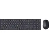 Rapoo Kit de bureau sans fil multimode 9810M, QWERTY, gris foncé (00228039) (DE, Filaire, Sans fil), Clavier, Noir, Gris