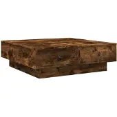 vidaXL Table basse chêne fumé 90x90x28 cm bois composite