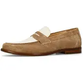 Manfield Chaussure basse taupe / blanc