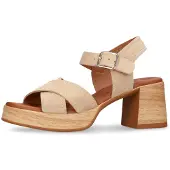 Manfield Sandales à lanières beige