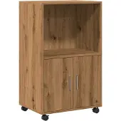 vidaXL Armoire à roulettes Artisan-Chêne 55x40x91 cm Bois composite