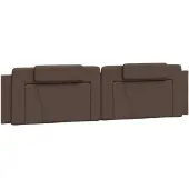 vidaXL Coussin de tête de lit "Viana" brun 200 cm similicuir