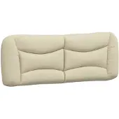 vidaXL Coussin de tête de lit "Hvar" Crème 120 cm Tissu