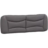 vidaXL Coussin de tête de lit Gris 160 cm similicuir