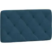 vidaXL Coussin de tête de lit bleu 90 cm velours