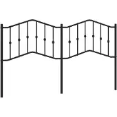 vidaXL Tête de lit en métal noir 180 cm