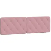 vidaXL Coussin de tête de lit rose 160 cm velours