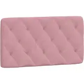 vidaXL Coussin de tête de lit rose 100 cm velours