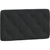 vidaXL Coussin de tête de lit noir 80 cm velours