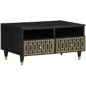 vidaXL Table basse 80x54x40 cm en bois massif de manguier