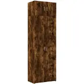 vidaXL Armoire haute chêne fumé 70x42,5x225 cm Bois composite