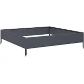 vidaXL Lit surélevé Anthracite 100x100x26 cm Acier