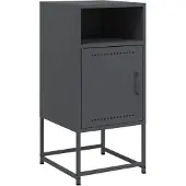 vidaXL Table de chevet anthracite 36x39x78 cm acier