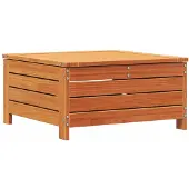 vidaXL Tabouret de jardin avec coussin Marron cire Pin massif