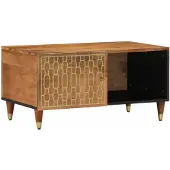 vidaXL Table basse 80x50x40 cm en bois massif de manguier