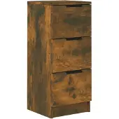 vidaXL Sideboard chêne fumé 30x30x70 cm bois composite