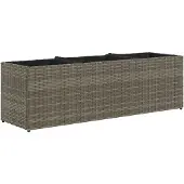 vidaXL Lit surélevé avec 3 compartiments Gris 105x30x32 cm Poly rotin
