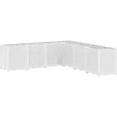 vidaXL Jardinière blanc 160x160x53 cm polypropylène