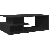 vidaXL Table basse noire 102x55x35 cm Bois composite