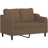 vidaXL Canapé à 2 places Marron 120 cm Tissu