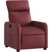 vidaXL Fauteuil relax vin rouge similicuir