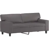 vidaXL Canapé 2 places Gris 140 cm Similicuir