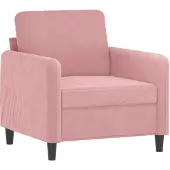 vidaXL fauteuil rose 60 cm velours