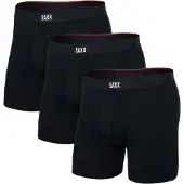 Saxx Vibe Xtra Brief Fly Boxers 3 Units Noir S Homme