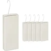 Relaxdays Humidificateurs pour radiateurs, lot de 6, réservoirs d'eau pour radiateurs, à suspendre, en céramique, humidificateurs d'intérieur, couleur crème