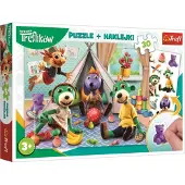 Trefl PUZZLE 30 + autocollants Famille Treflik 90989