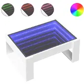 vidaXL Table basse avec Infinity-LED blanc 70x53x30 cm
