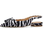 Manfield Ballerines à lanières noir / blanc cassé