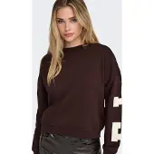 ONLY Sweat-shirt lie de vin / blanc
