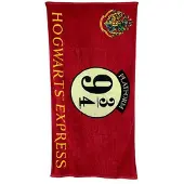 Groovy Harry Potter Hogwarts Express 9 3/4 Cotton Towel Rouge Enfants